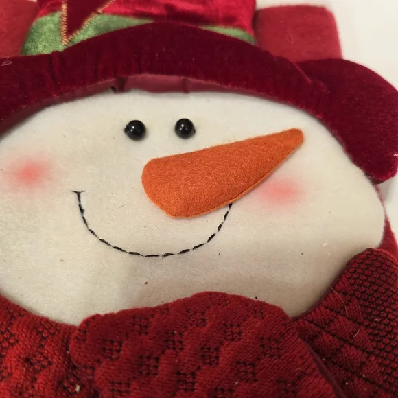 Whimsical 3D snowman Christmas stocking - Picture 3 of 5